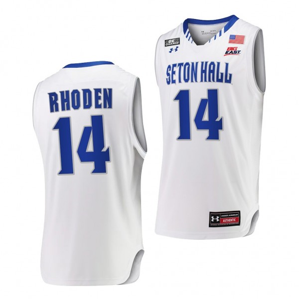 Seton Hall Pirates Jared Rhoden #14 White Replica Jersey 2021-22 College Basketball Shirt