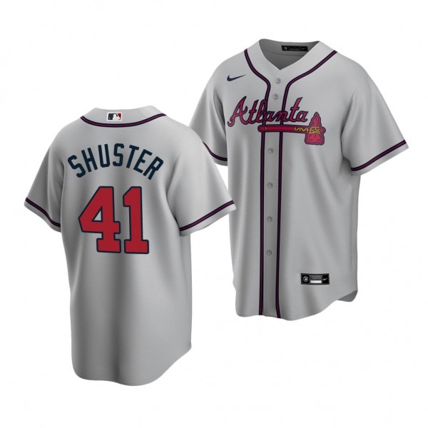 Jared Shuster Atlanta Braves 2020 MLB Draft Gray J...