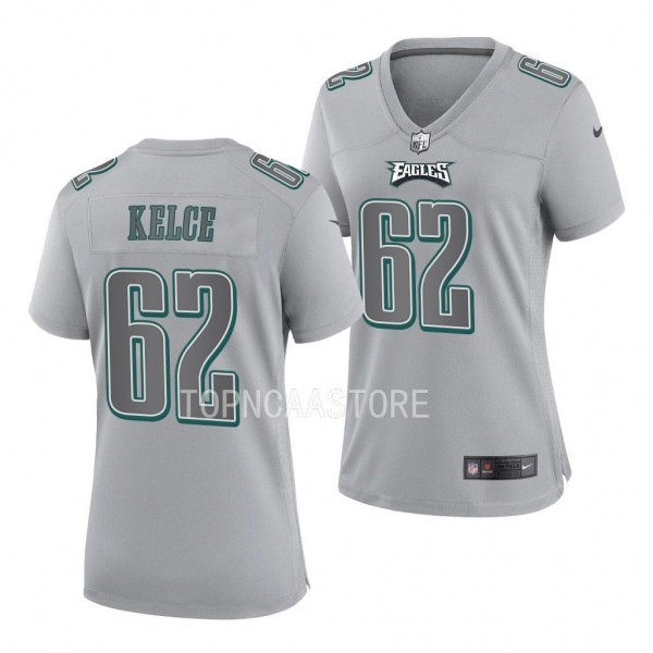 Eagles Jason Kelce #62 Game Atmosphere Gray Jersey...