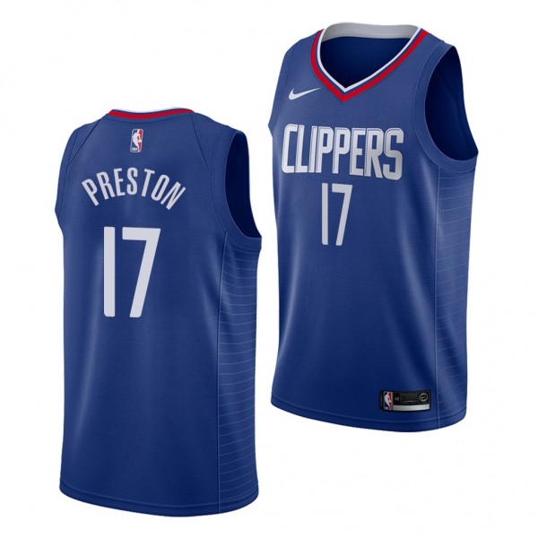 Jason Preston LA Clippers 2021 NBA Draft Blue Jersey Icon Edition #17