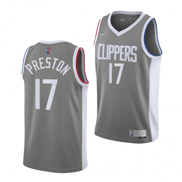 Jason Preston LA Clippers 2021 NBA Draft Grey Jers...