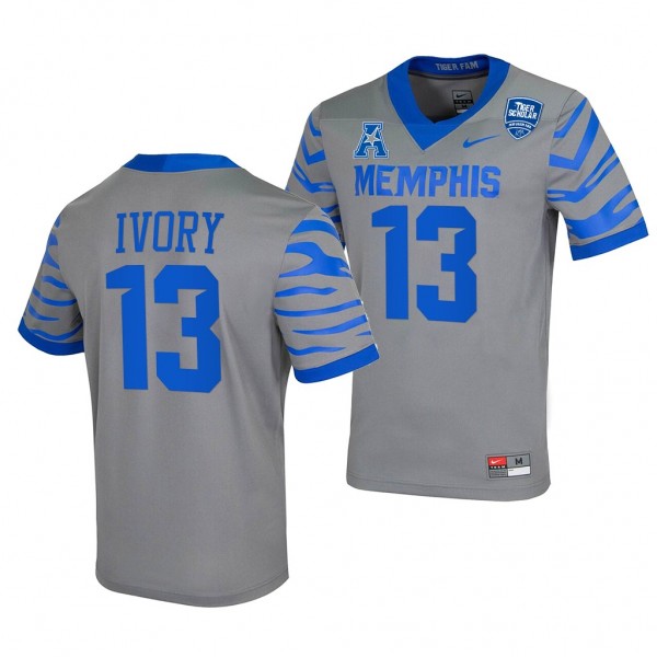 Memphis Tigers Javon Ivory #13 Gray College Football Jersey