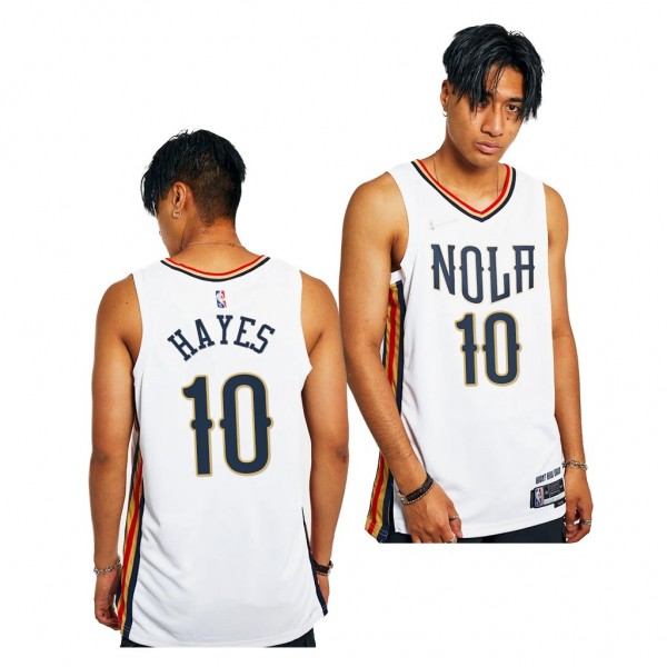 Jaxson Hayes #10 Pelicans City Edition White Jersey Texas Longhorns 2019 Draft