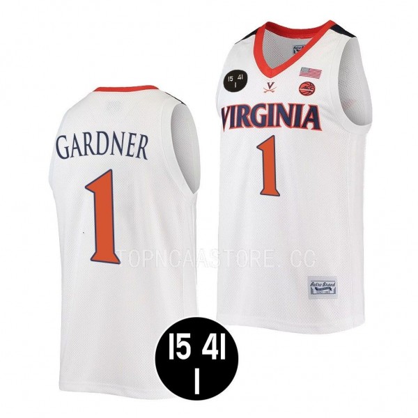 Virginia Cavaliers Jayden Gardner White #1 UVA Str...