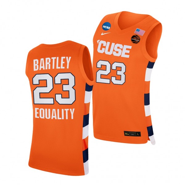 Syracuse Orange Jaylen Bartley Orange 2021 March Madness Sweet 16 Equality Jersey