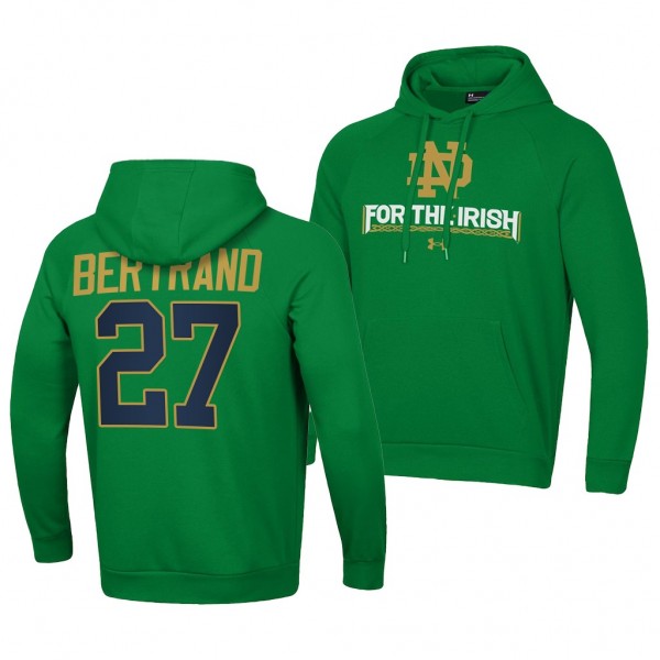 Notre Dame Fighting Irish JD Bertrand For the Irish Green All Day Pullover Hoodie