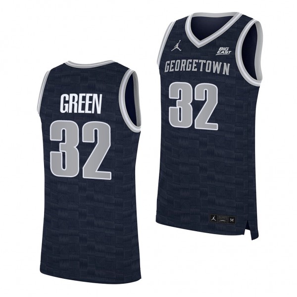Jeff Green #32 Georgetown Hoyas College Basketball Alumni Navy Jersey