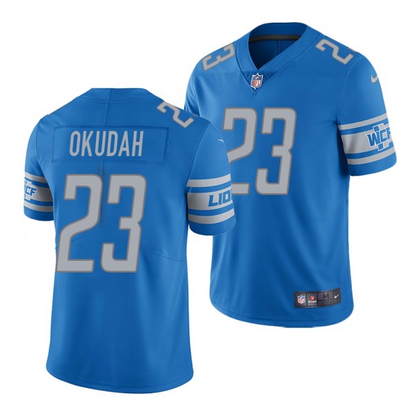Detroit Lions Jeff Okudah Light Blue 2020 NFL Draf...