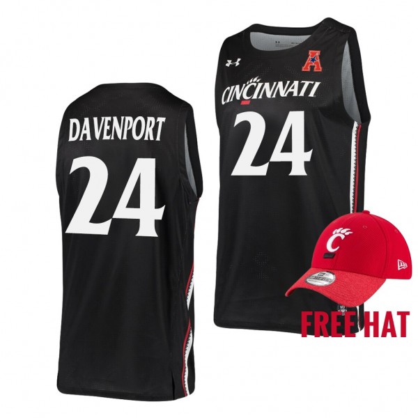Cincinnati Bearcats Jeremiah Davenport #24 Black C...