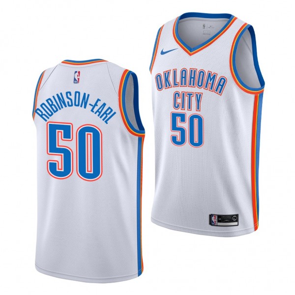 Jeremiah Robinson-Earl Oklahoma City Thunder 2021 NBA Draft White Jersey Association Edition #50