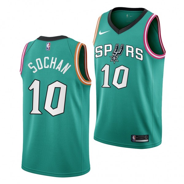 2022 NBA Draft Spurs Jeremy Sochan Teal City Editi...
