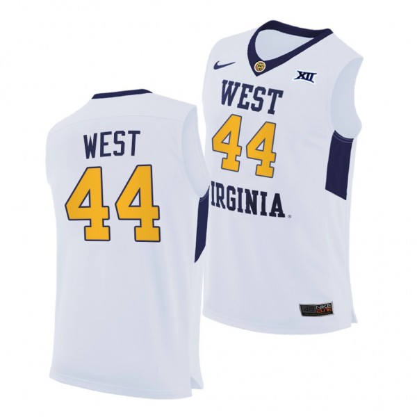West Virginia Mountaineers Jerry West White Home A...