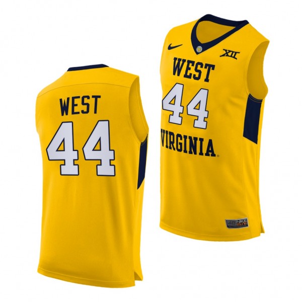 West Virginia Mountaineers Jerry West Yellow Alter...