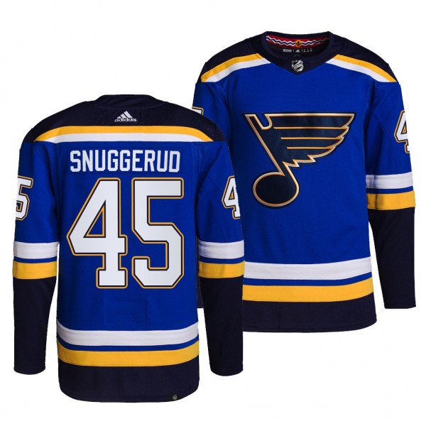 2022 NHL Draft Jimmy Snuggerud Blues #45 Blue Auth...