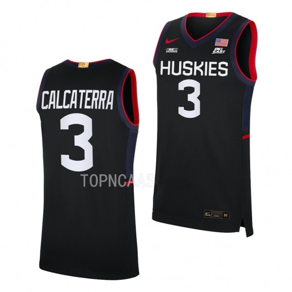 UConn Huskies Joey Calcaterra Black #3 Jersey Limi...