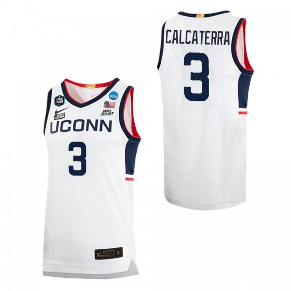 Joey Calcaterra UConn Huskies White College Men's Basketball Final Four Jersey