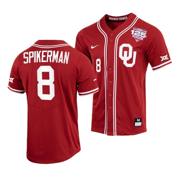 John Spikerman Oklahoma Sooners #8 Crimson 125th B...