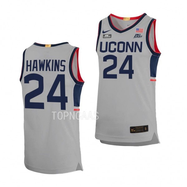 Jordan Hawkins #24 UConn Huskies Alternate Basketball Limited Jersey Gray
