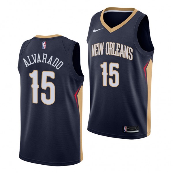 Jose Alvarado New Orleans Pelicans 2021 NBA Draft Navy Jersey Icon Edition #15