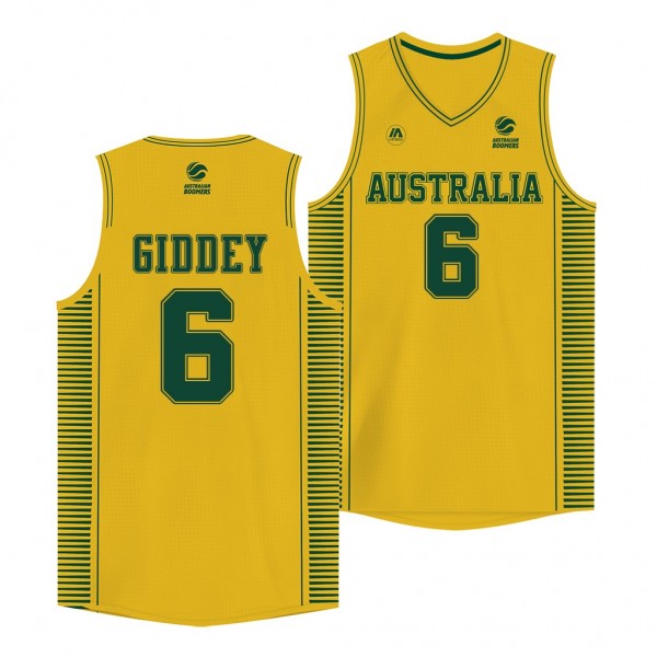 Josh Giddey OKC Thunder 2021 NBA Draft Yellow Jersey Austria Team #6