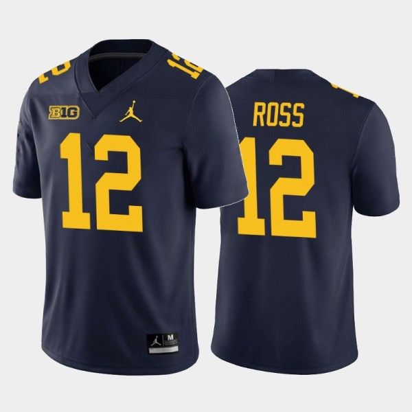 Michigan Wolverines Josh Ross Navy Home Game Jerse...