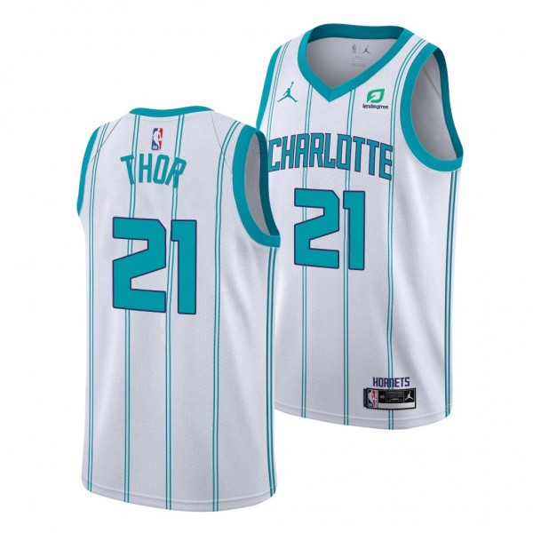 JT Thor Charlotte Hornets 2021 NBA Draft White Jer...