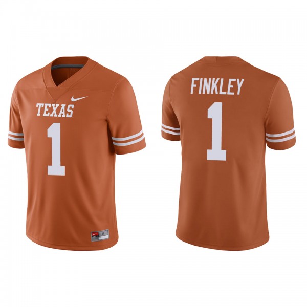 Justice Finkley Texas Longhorns Home Game Jersey Texas Orange