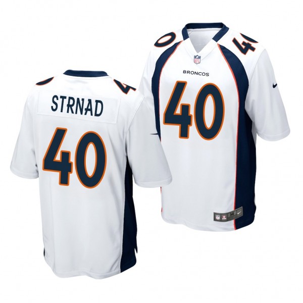 Denver Broncos Justin Strnad White 2020 NFL Draft ...