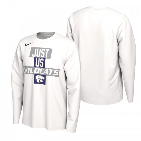 Kansas State Wildcats Nike Basketball JUST US Bench Legend T-Shirt White