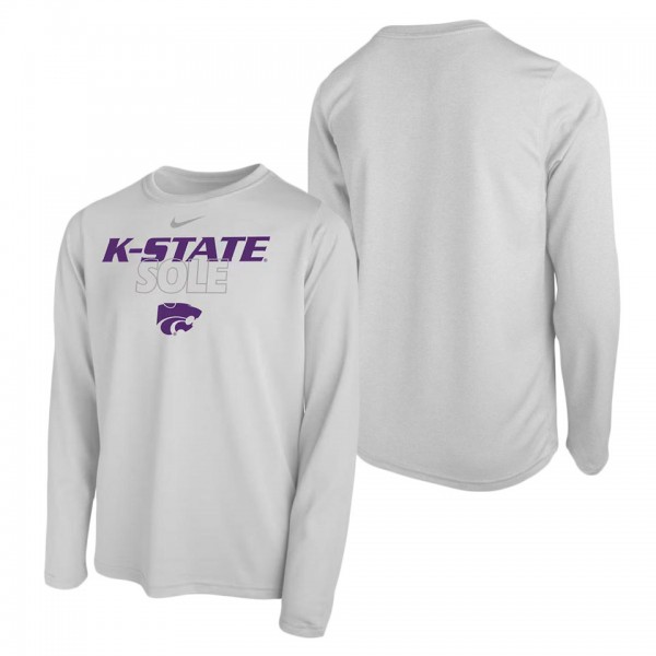 Kansas State Wildcats Youth Sole Bench T-Shirt Whi...