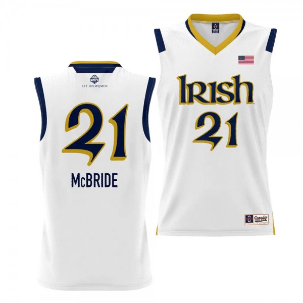 Notre Dame Fighting Irish Kayla McBride White #21 Women's Basketball Jersey Alumni Unisex