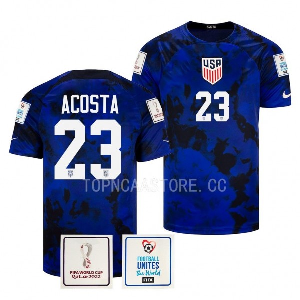Kellyn Acosta USMNT #23 FIFA World Cup 2022 Blue Q...