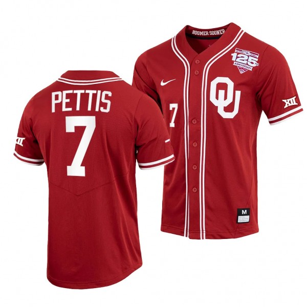 Kendall Pettis Oklahoma Sooners #7 Crimson 125th B...