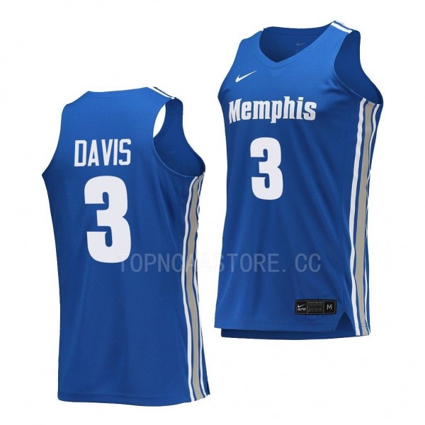 Memphis Tigers Kendric Davis Royal #3 Replica Jers...