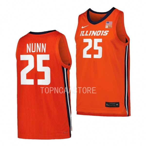 Kendrick Nunn Illinois Fighting Illini #25 Orange ...