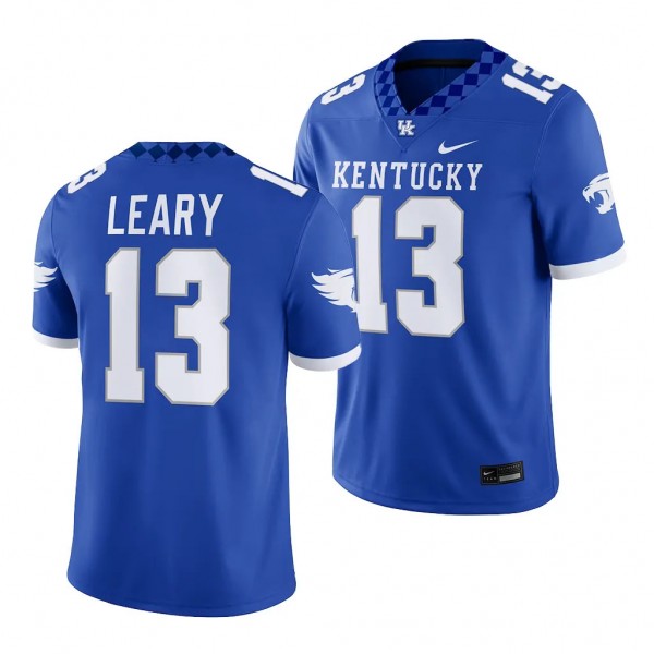 Devin Leary Kentucky Wildcats #13 Royal Jersey NIL Football Player Men's Game Uniform