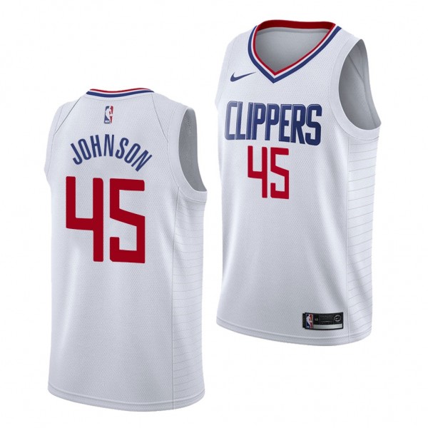 Keon Johnson LA Clippers 2021 NBA Draft White Jersey Association Edition #45