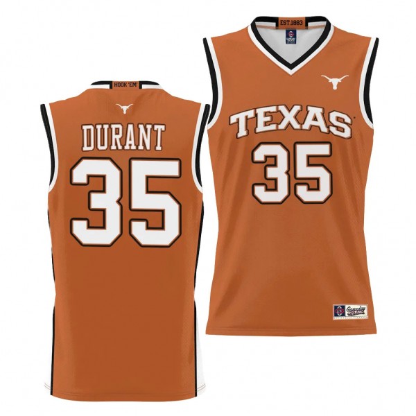 Kevin Durant Texas Longhorns #35 Orange NIL Basket...