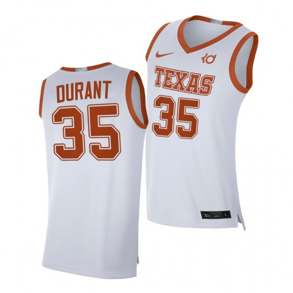 Texas Longhorns Kevin Durant White Alumni Player L...