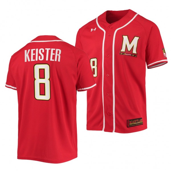 Kevin Keister Maryland Terrapins #8 Red College Ba...