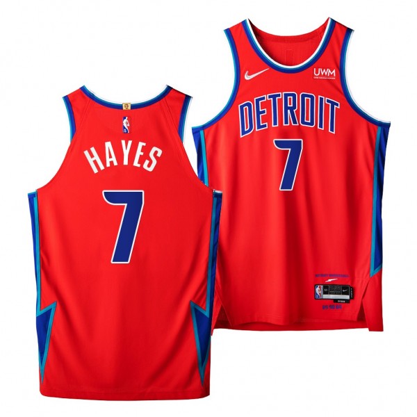 Killian Hayes #7 Detroit Pistons NBA 75th Authentic Red Jersey 2020 NBA Draft