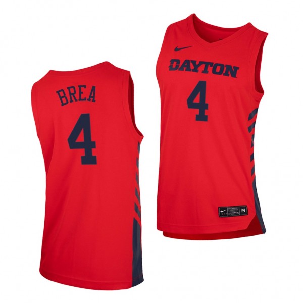 Dayton Flyers Koby Brea Red Replica College Basket...