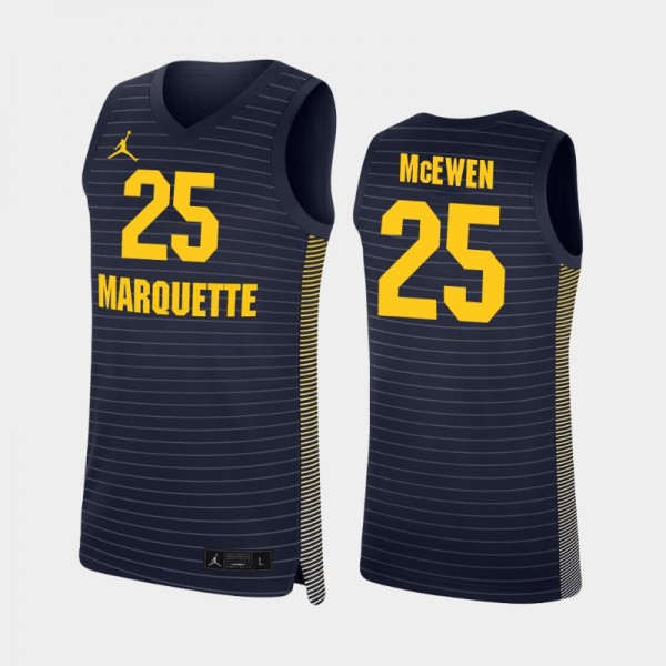Marquette Golden Eagles Koby McEwen Navy Replica Men's College Basketball Jersey