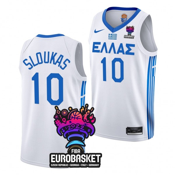 EuroBasket 2022 Greece Kostas Sloukas Home White #...
