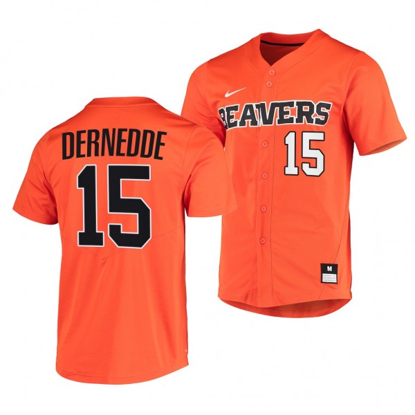 Kyle Dernedde Oregon State Beavers #15 Orange Elite Baseball Replica Jersey