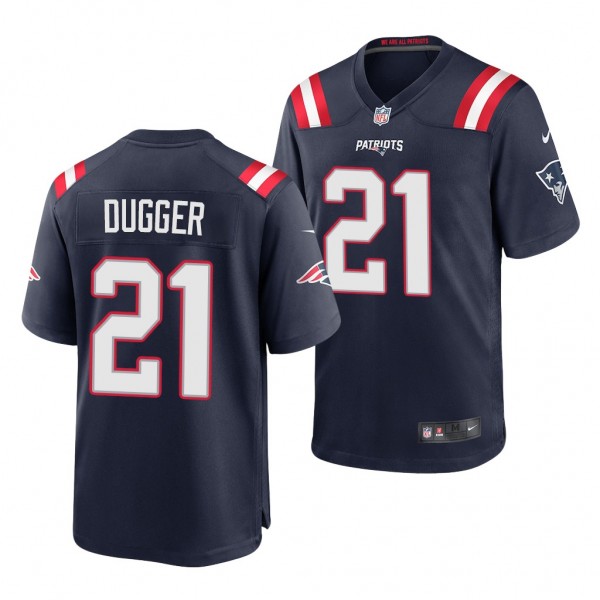 New England Patriots Kyle Dugger Navy 2020 NFL Dra...