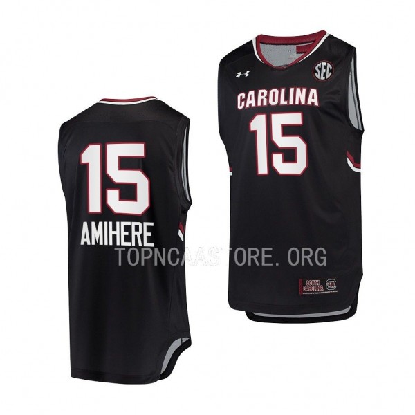 Laeticia Amihere South Carolina Gamecocks #15 Black Women's Basketball Jersey 2022-23