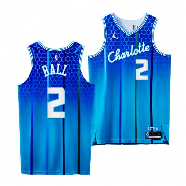 LaMelo Ball #2 Charlotte Hornets NBA 75th Authenti...