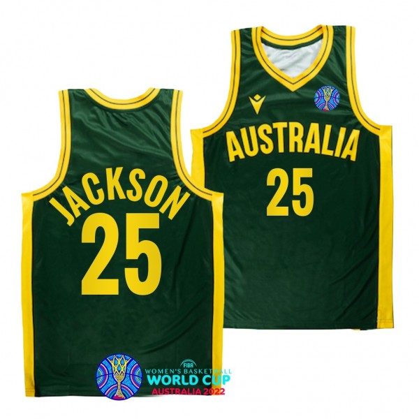 2022 FIBA Womens Basketball World Cup Australia Lauren Jackson Bronze medal Green #25 Jersey