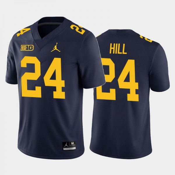 Michigan Wolverines Lavert Hill Navy Home Game Jersey College Football